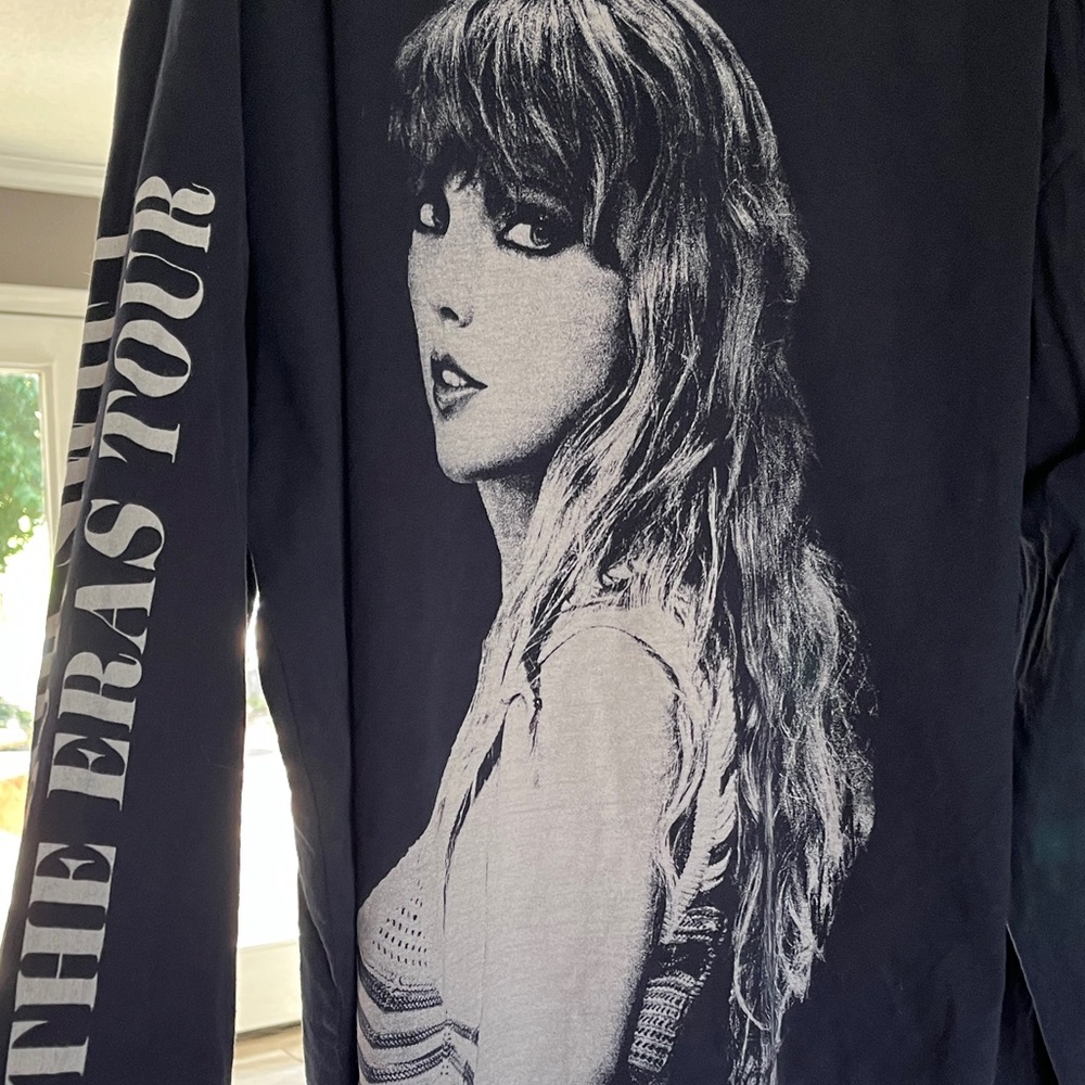 Taylor Swift Blue and White Long Sleeve Tour Tee